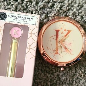 ❤️Monogram K Pen and Compact Mirror Set